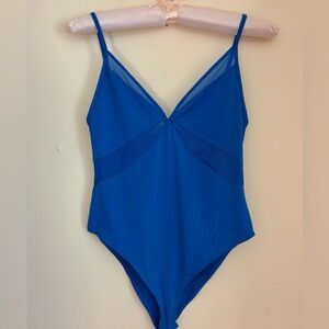 Zara Royal Blue V-Neck Bodysuit